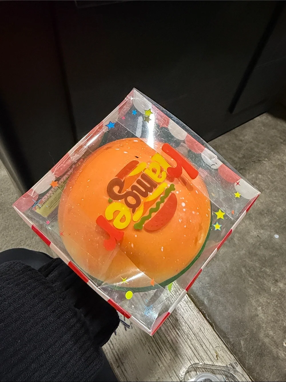 RARE Jumbo Hamburger Squishy Toy by - Multicolor